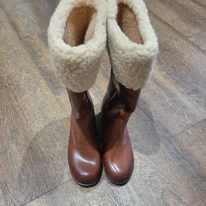 Sears Brown Shearling-Lined Winter Boots